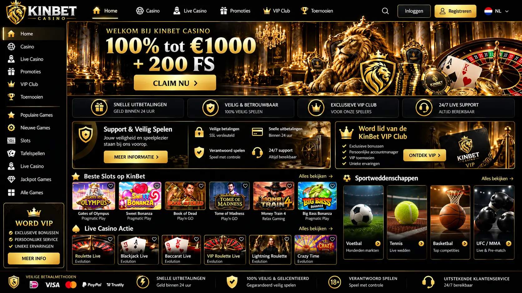 KinBet Casino Review: Games, Live Dealers en Uitbetalingen image 3